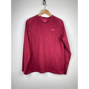 REI Men's Moisture Wicking Red Long Sleeve Shirt - Size L